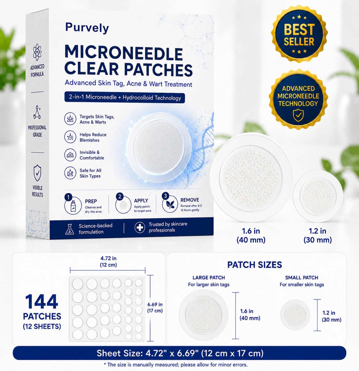 2-in-1 Microneedle & Hydrocolloid Patch🍀