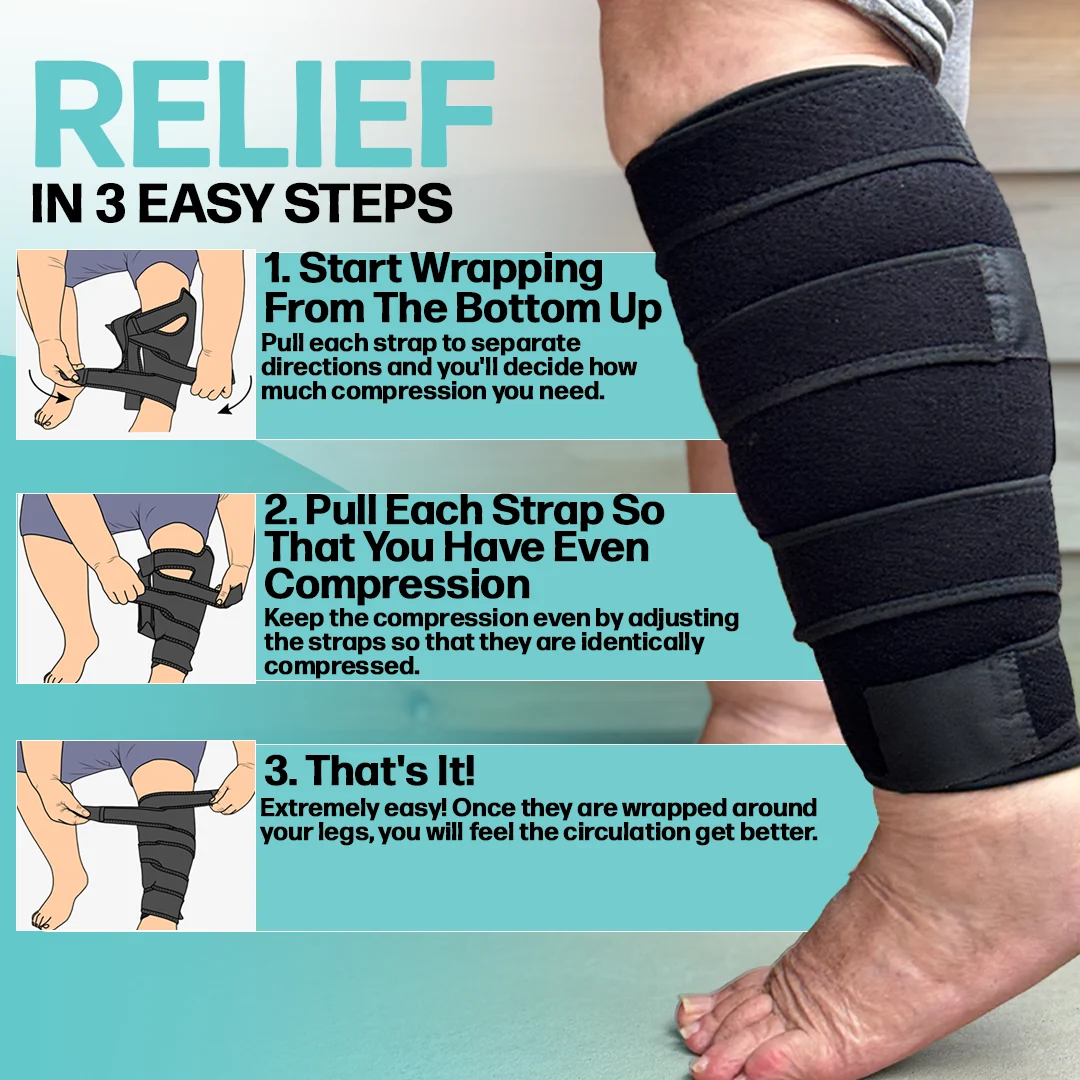 Calf Compression Wrap | Boost Circulation & Reduce Leg Swelling At Home