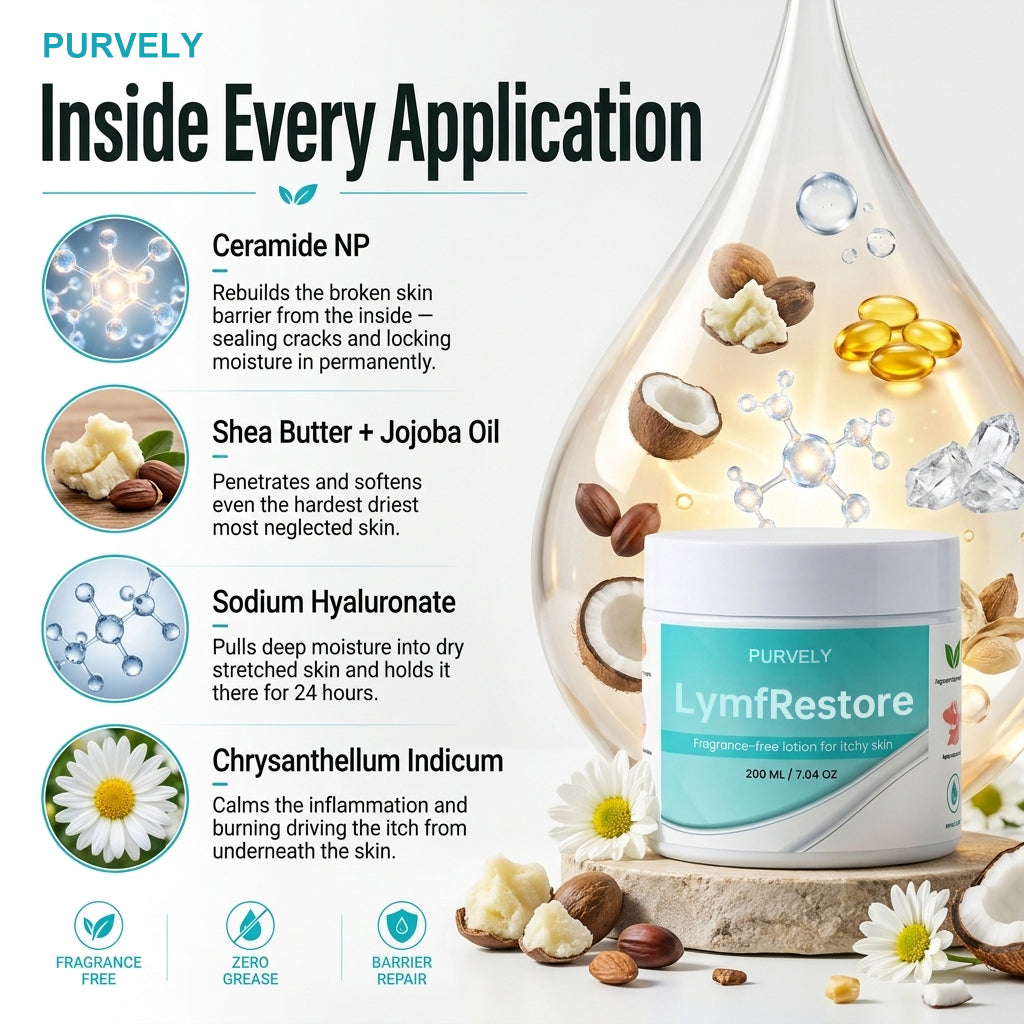 Fragrance-Free Non-Greasy Anti-Itch Ceramide NP Lotion For Dry, Red, Sensitive, Discolored, Weeping Skin