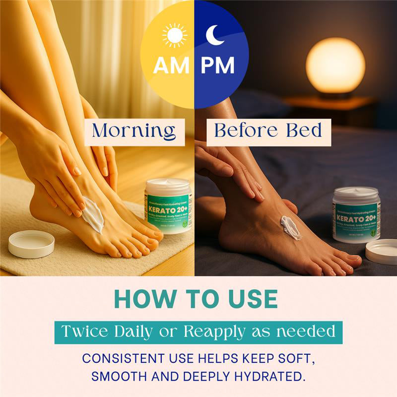 Urea 20% Intense Foot Hydrating Cream For Dry, & Cracked Feet, Non-Greasy