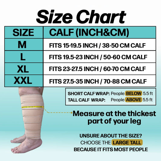 Calf Compression Wrap | Boost Circulation & Reduce Leg Swelling At Home
